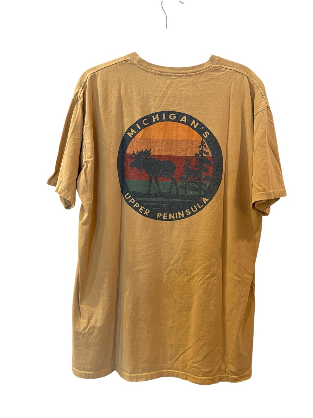 Michigan’s Upper Peninsula Men’s Yellow Short Sleeve Shirt Size: XL